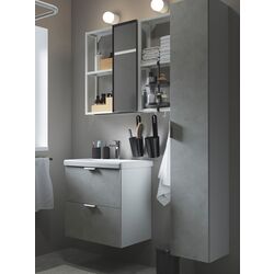 Set de mobila Ikea Enhet/Tvallen 18 piese 64x43x65 (Aspect Beton/Alb)