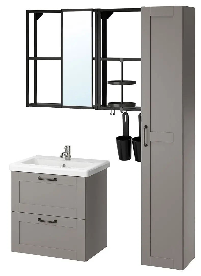 Set de mobila Ikea Enhet/Tvallen 18 piese 64x43x65 (Gri/Antracit) - 2