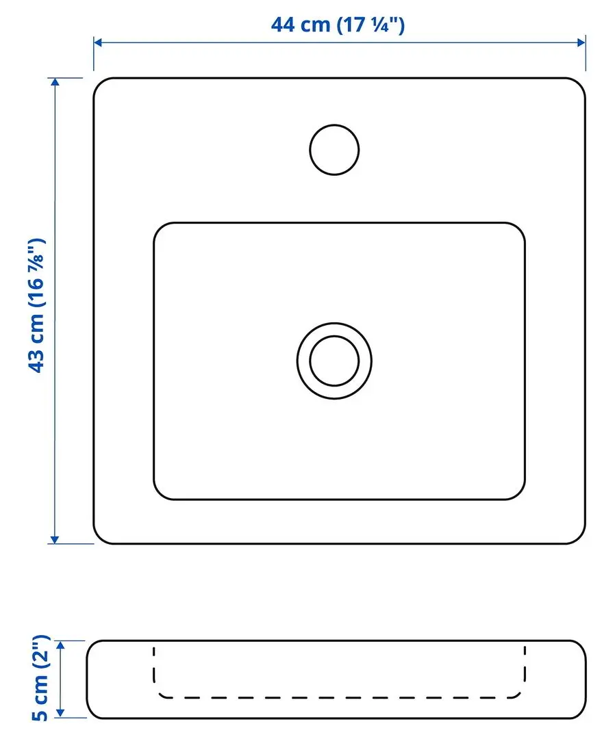 Set de mobila Ikea Enhet/Tvallen 22 piese 124x43x65 (Aspect Beton/Alb) - 6