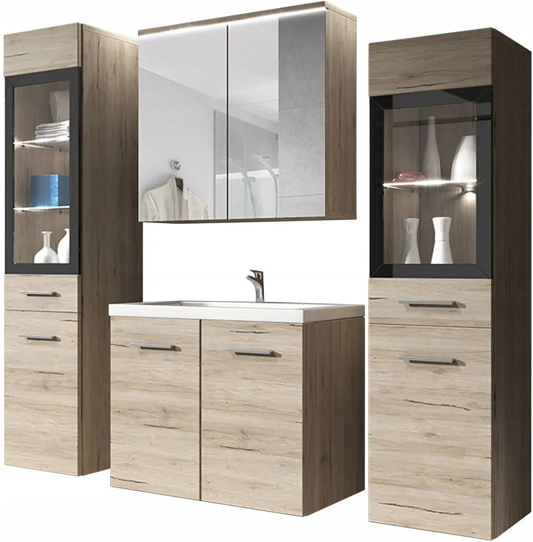 Set de mobila Mirjan24 Apogon/Madrit II (Sanremo Oak)