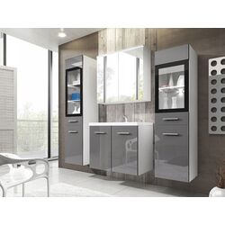 Set de mobila Mirjan24 Apogon/Madrit II (White/Gray Gloss) Thumb