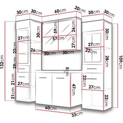 Комплект мебели Mirjan24 Apogon/Madrit II (White/White Gloss) Thumb