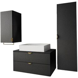 Set de mobila Mirjan24 Boterio I/Aniabo (Black)