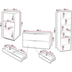 Set de mobila Mirjan24 Boterio I/Aniabo (White) Thumb