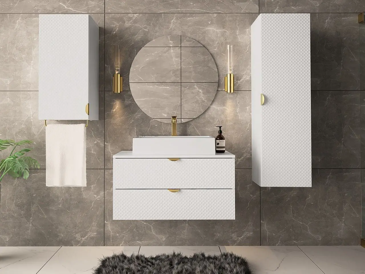 Set de mobila Mirjan24 Boterio I/Aniabo (White)