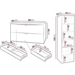 Set de mobila Mirjan24 Boterio III/Aniabo (Black) Thumb