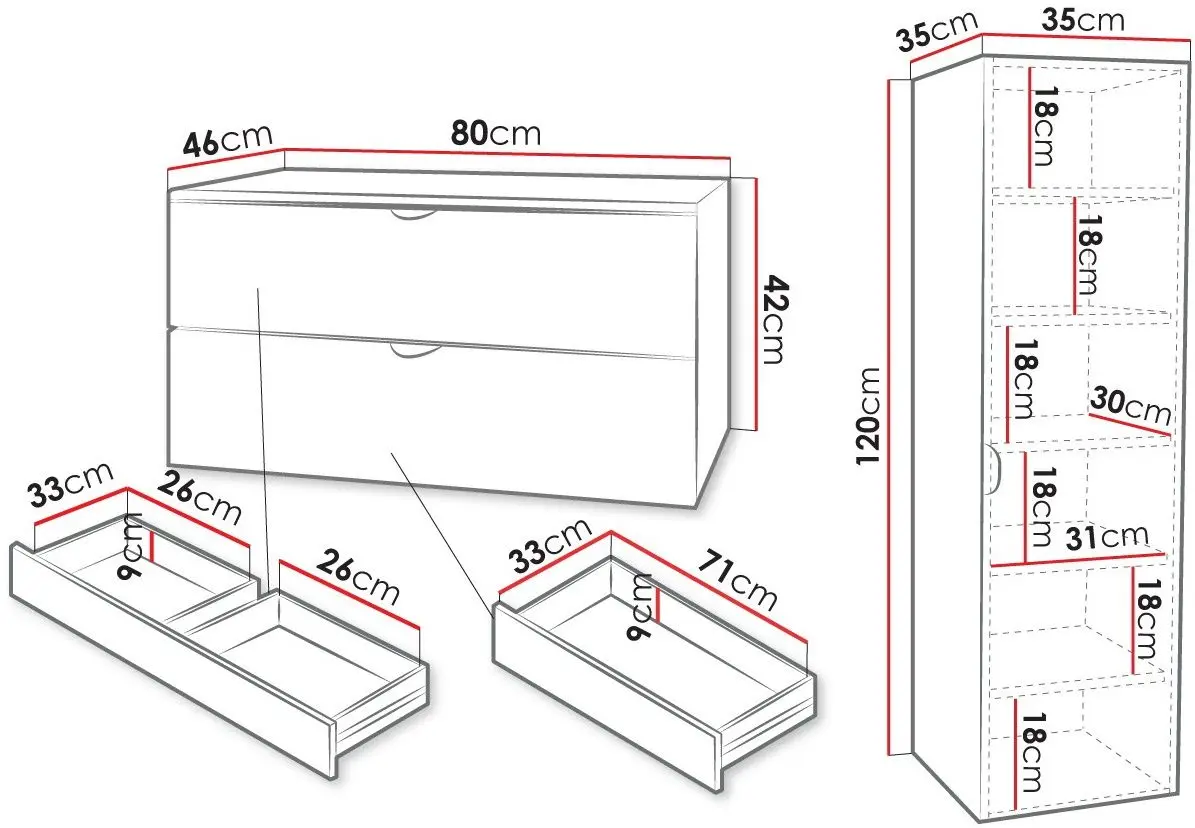 Set de mobila Mirjan24 Boterio III/Aniabo (Black) - 2