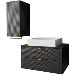 Set de mobila Mirjan24 Boterio IV/Aniabo (Black)