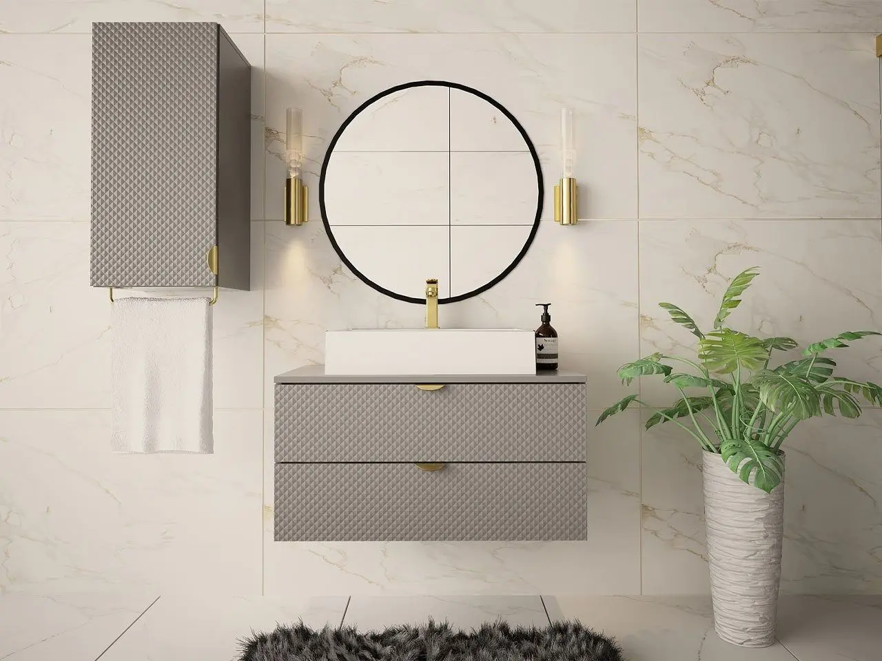 Set de mobila Mirjan24 Boterio IV/Aniabo (Gray)