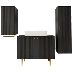 Set de mobila Mirjan24 Cintori I/Abires (Black)