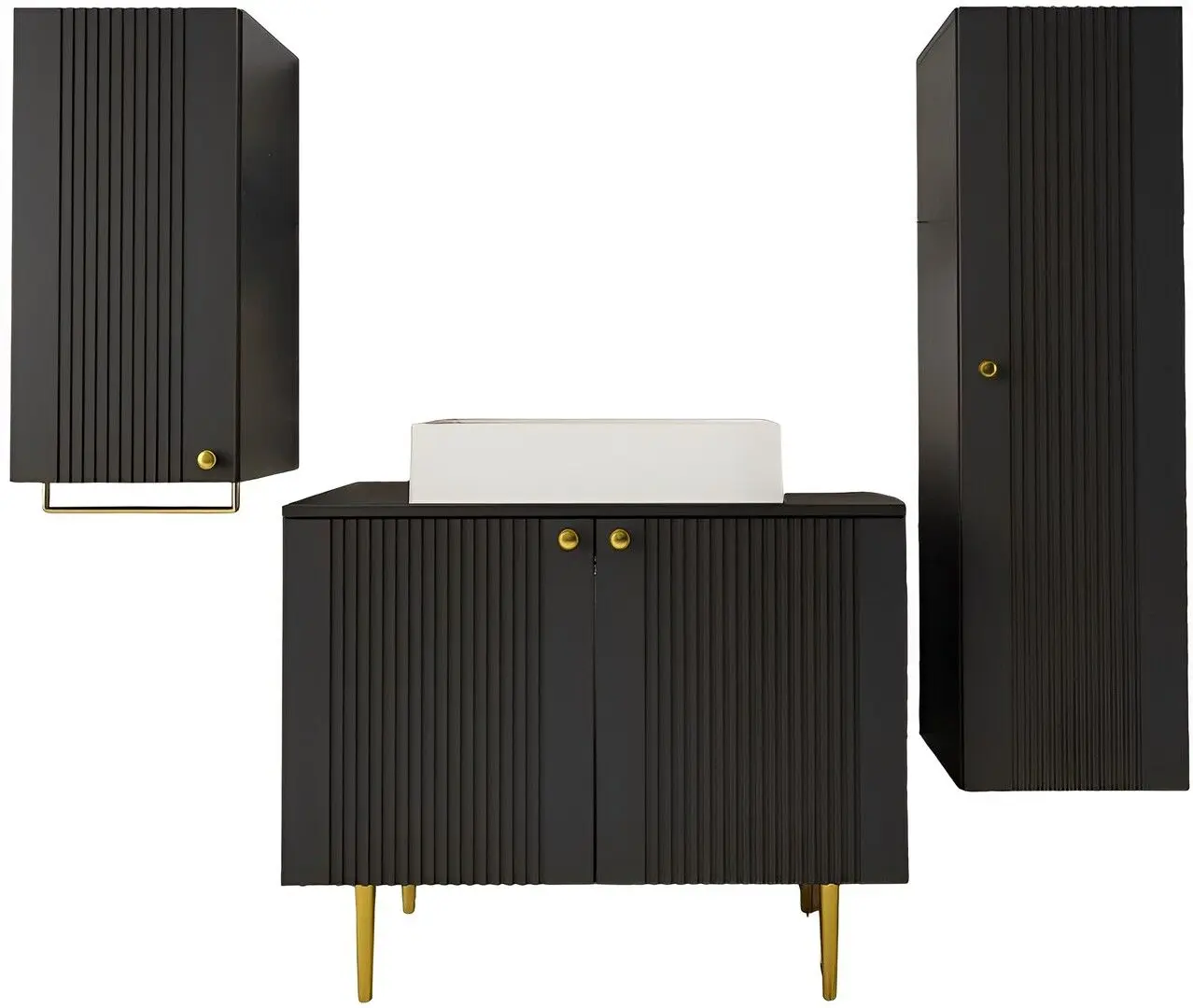 Set de mobila Mirjan24 Cintori I/Abires (Black)