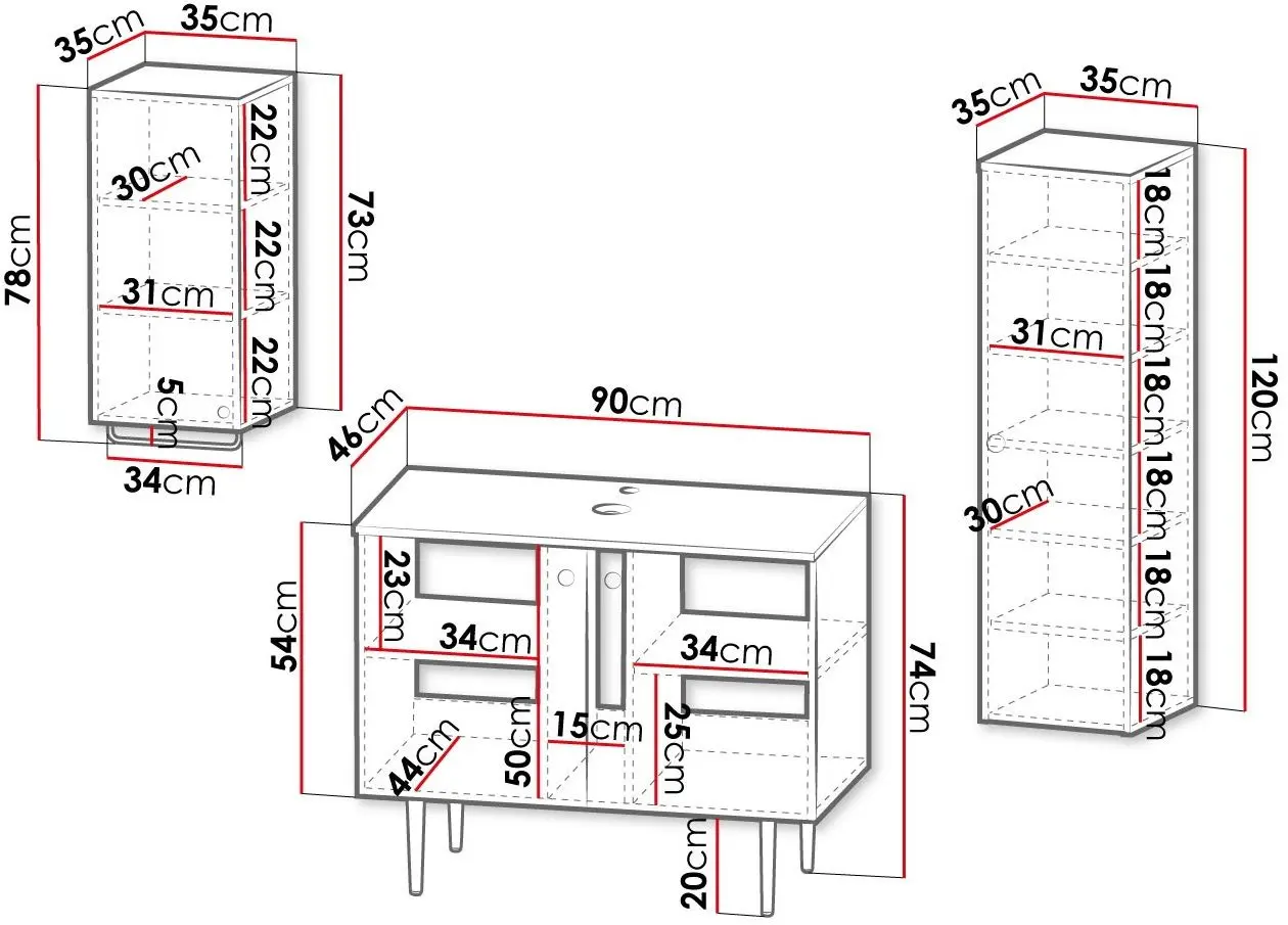 Set de mobila Mirjan24 Cintori I/Abires (White) - 6