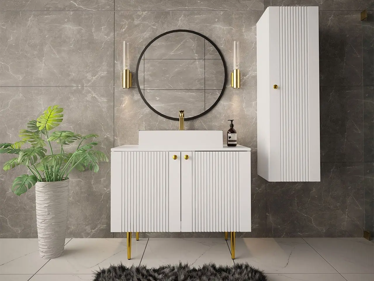 Set de mobila Mirjan24 Cintori III/Abites (White)