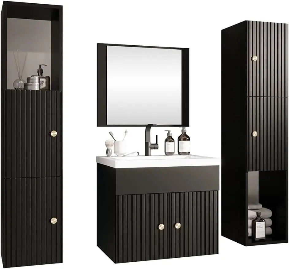 Set de mobila Mirjan24 Hortens/Logo Ryfel I (Black) - 4