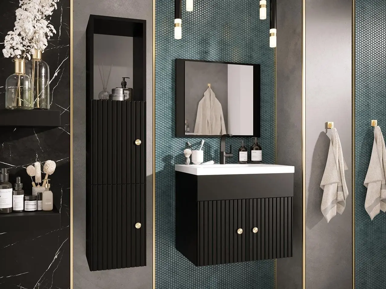 Комплект мебели Mirjan24 Hortens/Logo Ryfel III (Black)