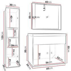 Set de mobila Mirjan24 Hortens/Logo Ryfel III (White) Thumb