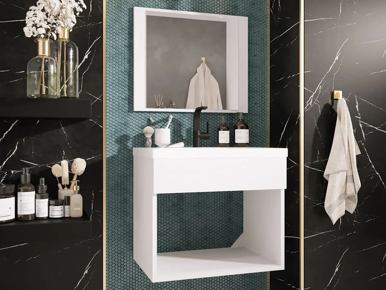 Комплект мебели Mirjan24 Hortens/Logo Ryfel IV (White) - 5