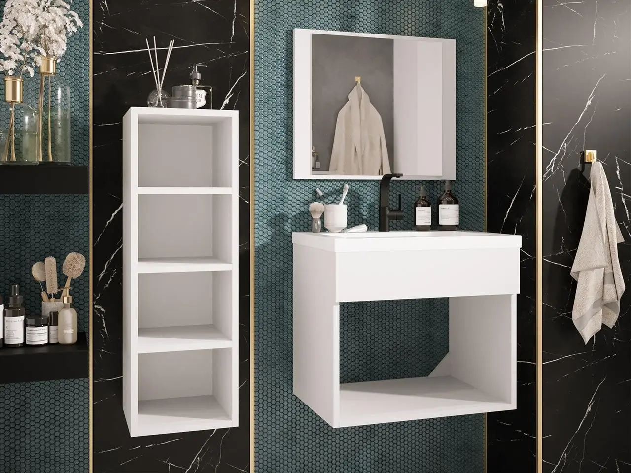 Комплект мебели Mirjan24 Hortens/Logo Ryfel V (White) - 8