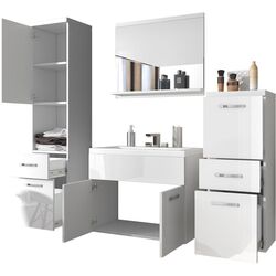 Set de mobila Mirjan24 Lumia/Alba (White/White Gloss) Thumb