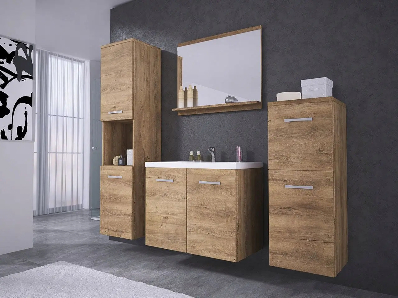 Set de mobila Mirjan24 Megi I/Malo (Lefkas Oak)