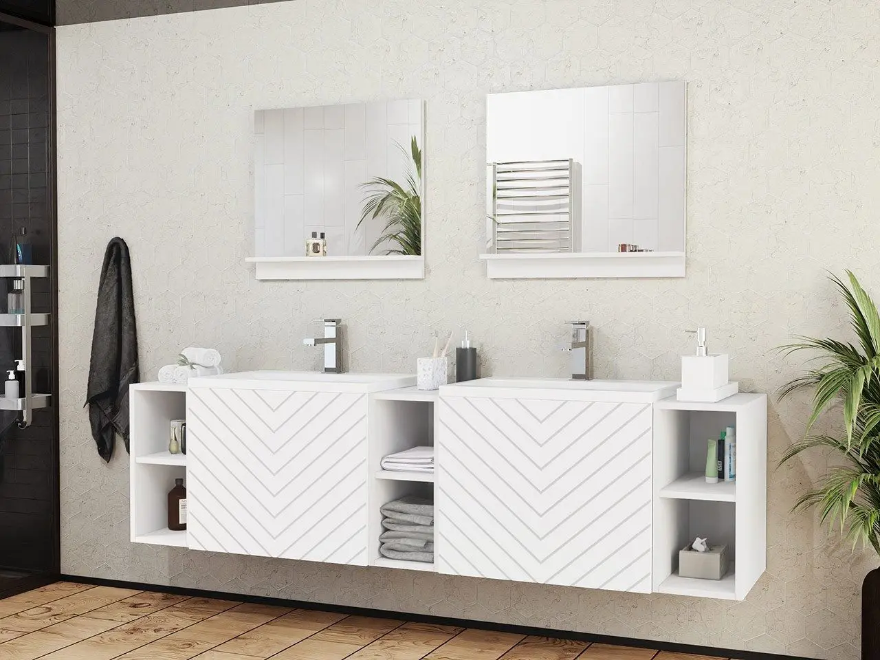 Set de mobila Mirjan24 Najrip/Nexso IV (White)