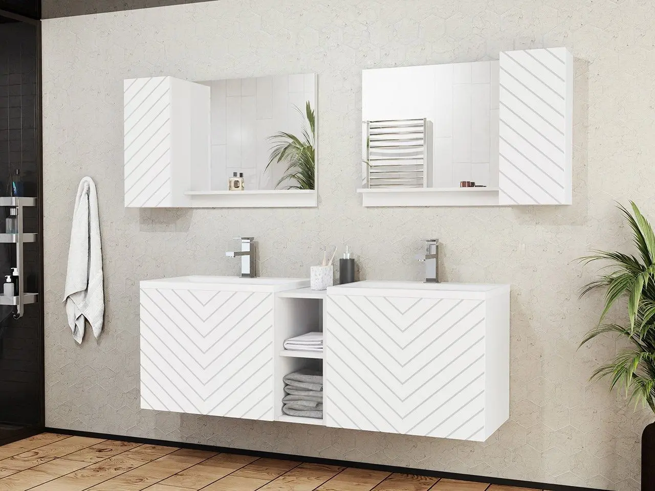 Set de mobila Mirjan24 Najrip/Nexso V (White)