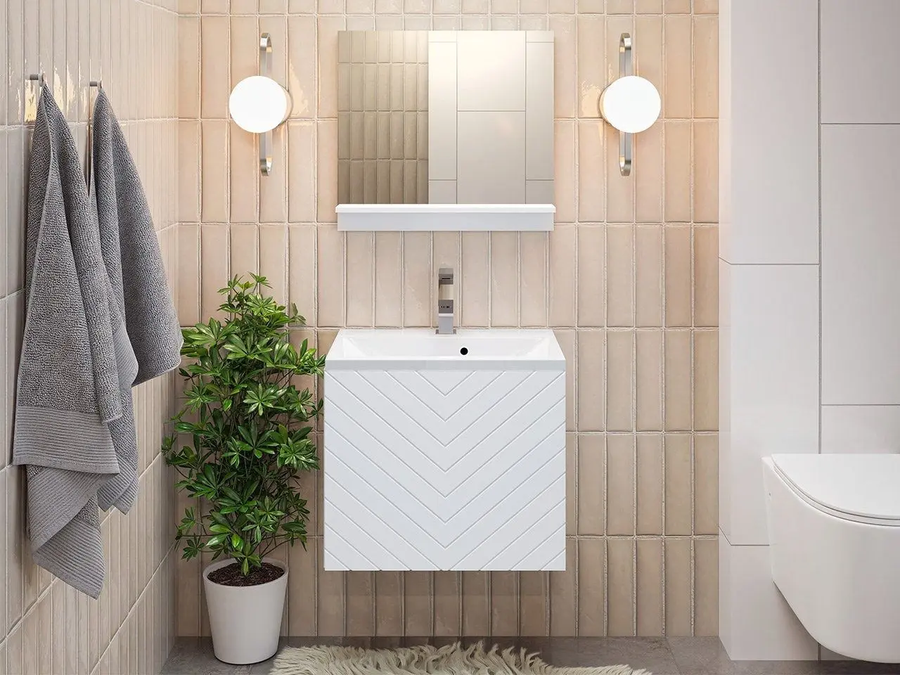 Set de mobila Mirjan24 Najrip/Nexso (White)