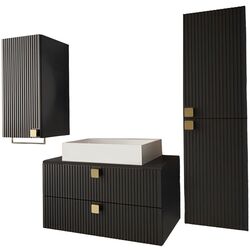 Set de mobila Mirjan24 Petralio I/Gariano (Black)