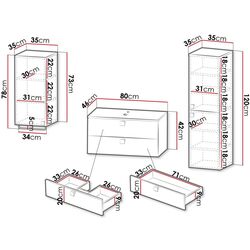 Set de mobila Mirjan24 Petralio I/Gariano (White) Thumb