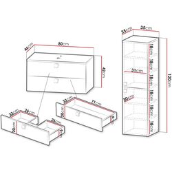 Set de mobila Mirjan24 Petralio III/Gariano (Black) Thumb