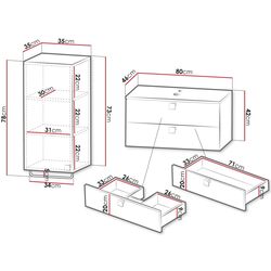 Комплект мебели Mirjan24 Petralio IV/Gariano (Black) Thumb