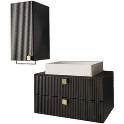 Set de mobila Mirjan24 Petralio IV/Gariano (Black)