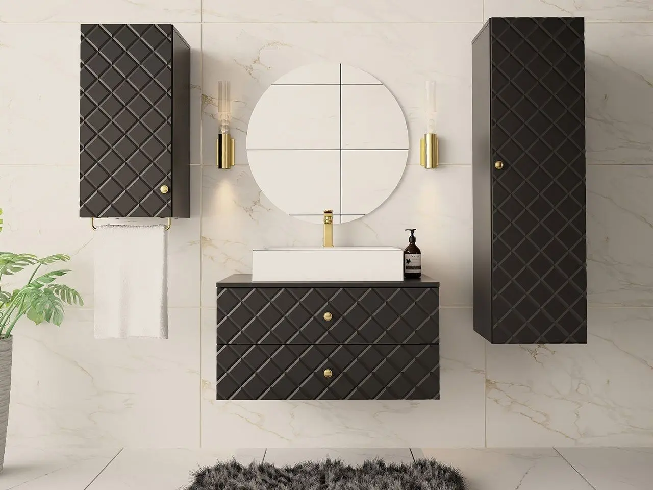 Set de mobila Mirjan24 Rilonis I/Gatreto (Black) - 6