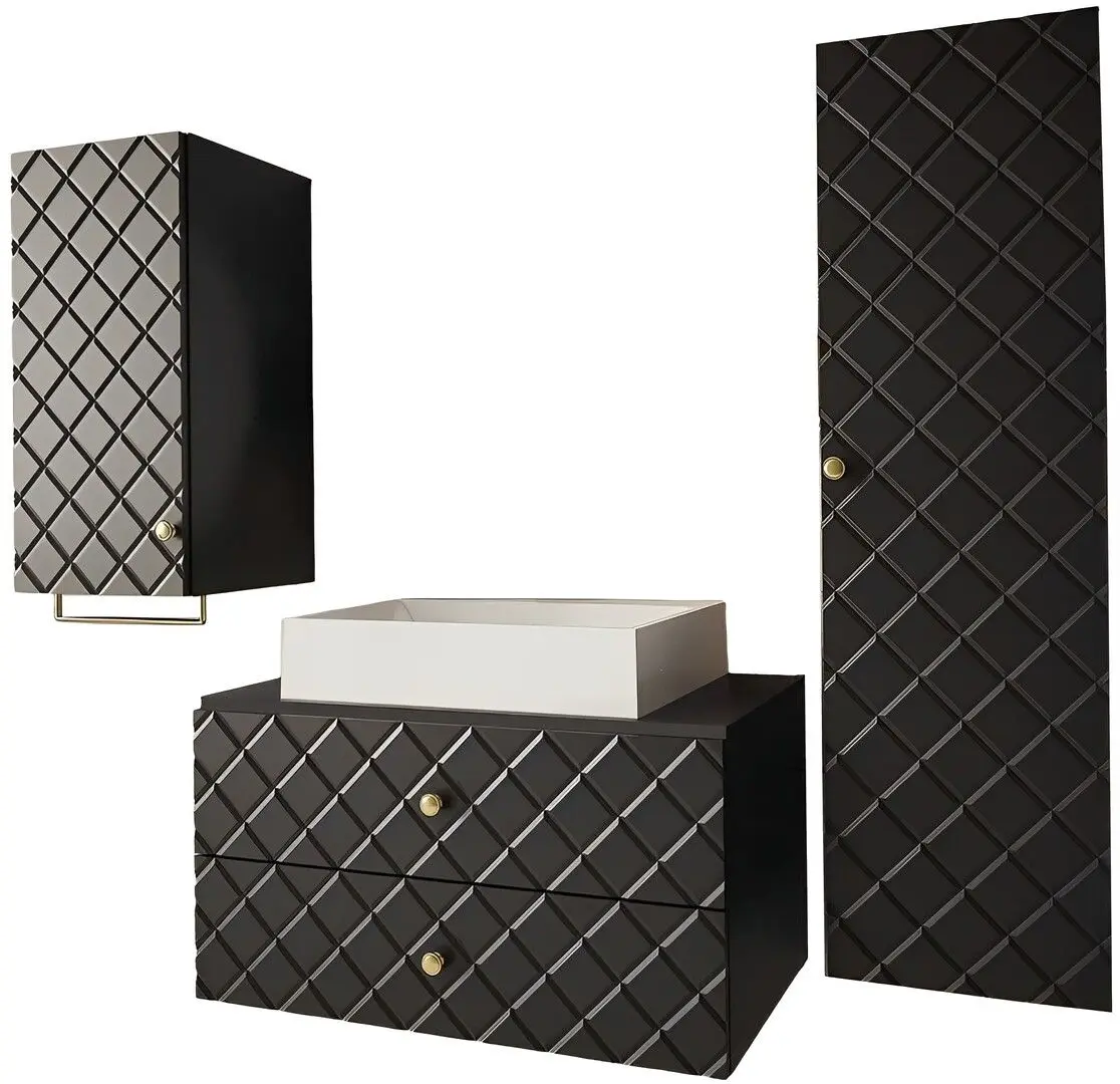 Set de mobila Mirjan24 Rilonis I/Gatreto (Black)