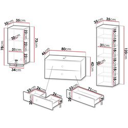 Set de mobila Mirjan24 Rilonis I/Gatreto (White) Thumb