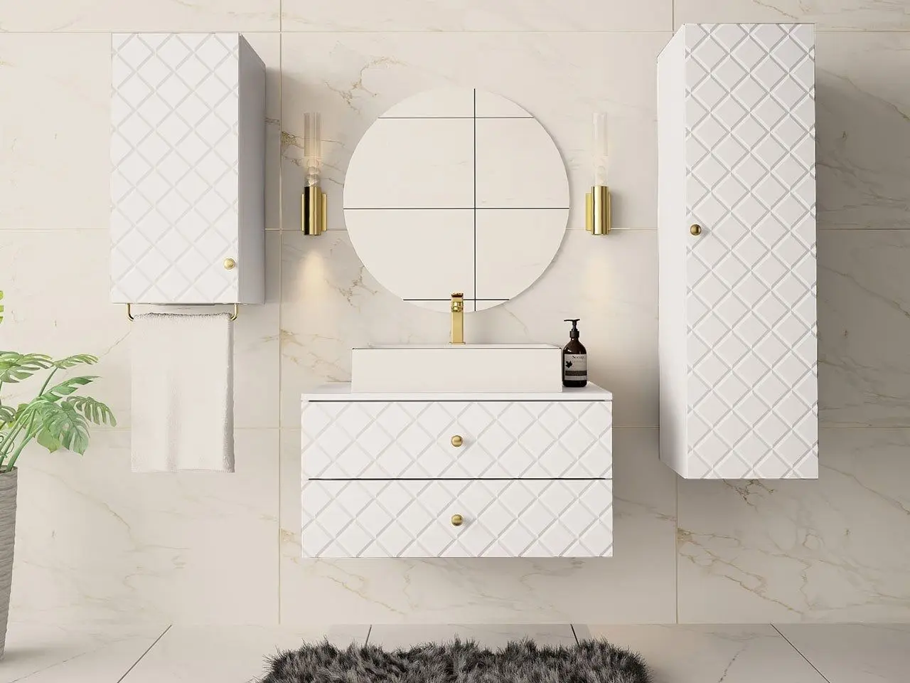 Set de mobila Mirjan24 Rilonis I/Gatreto (White) - 7