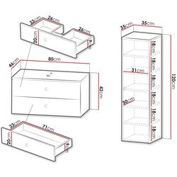 Комплект мебели Mirjan24 Rilonis III/Gatreto (Black) Thumb