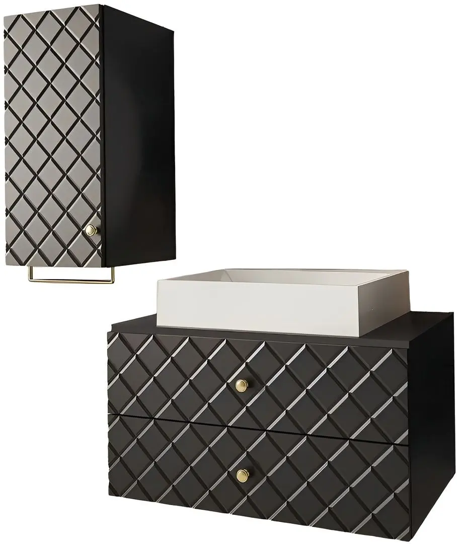 Set de mobila Mirjan24 Rilonis IV/Gatreto (Black)