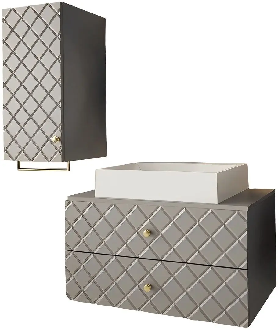 Set de mobila Mirjan24 Rilonis IV/Gatreto (Gray)