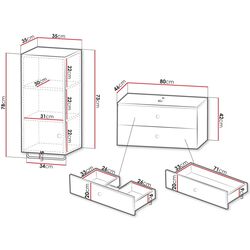 Set de mobila Mirjan24 Rilonis IV/Gatreto (White) Thumb