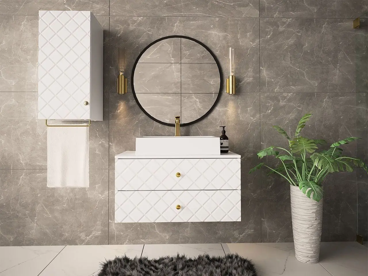 Set de mobila Mirjan24 Rilonis IV/Gatreto (White) - 6