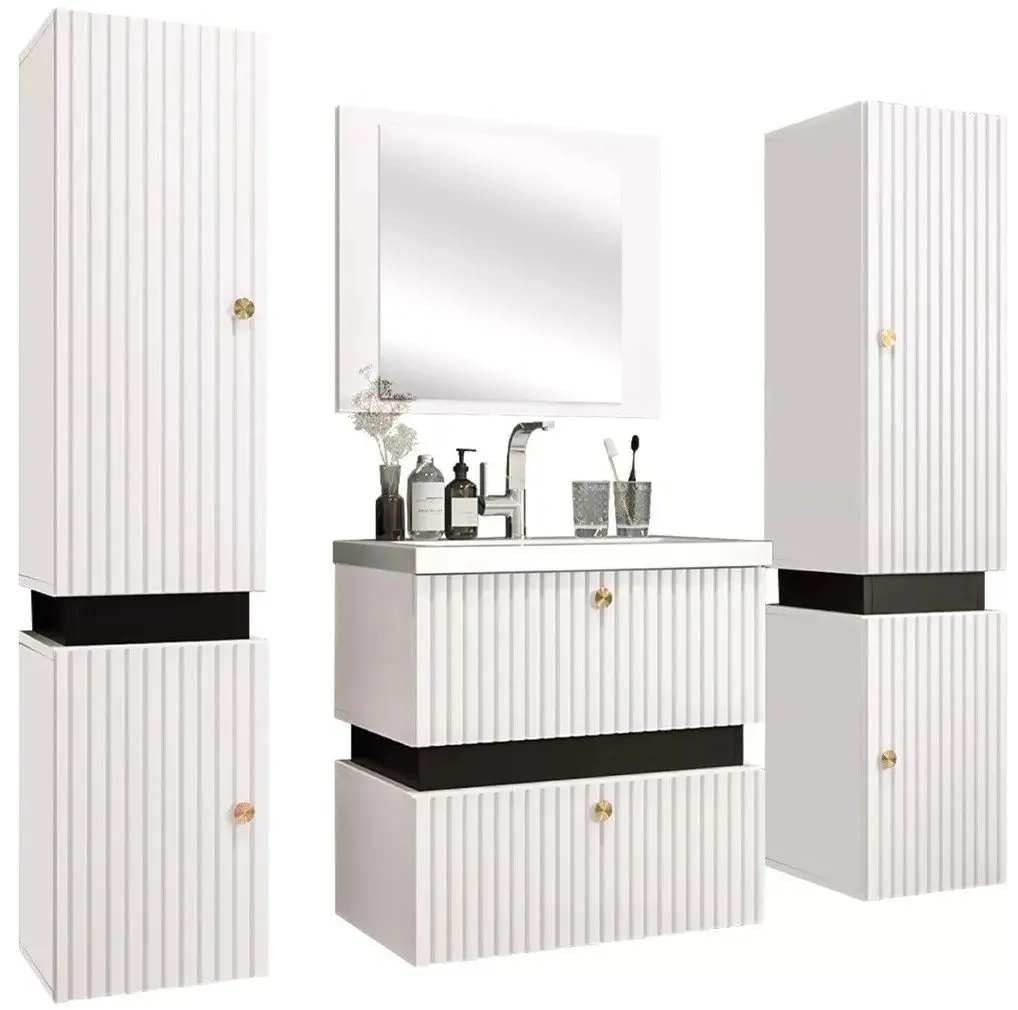 Set de mobila Mirjan24 Syliko/Tiko I (White/Black)