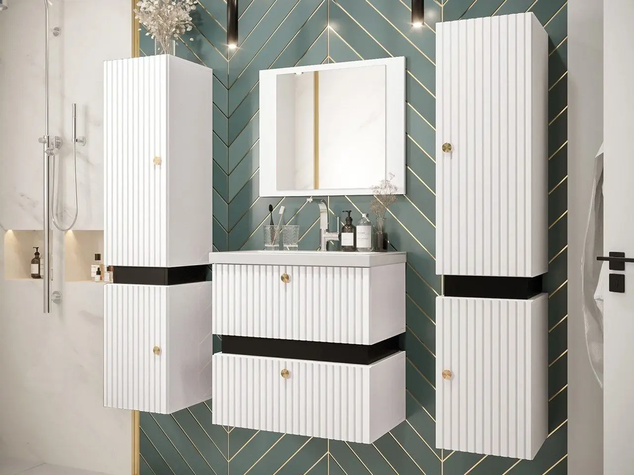 Set de mobila Mirjan24 Syliko/Tiko II (White/Black) - 10