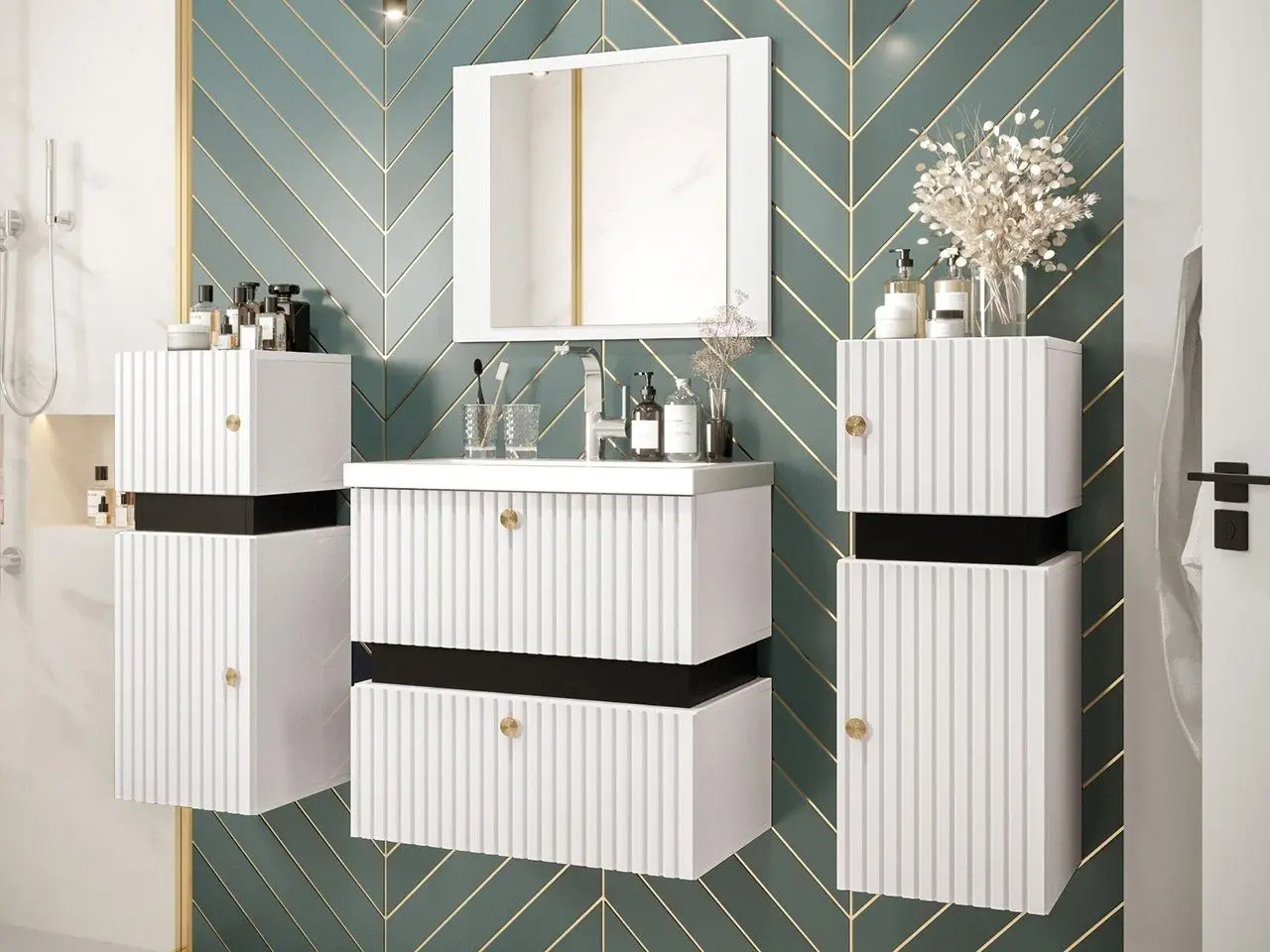 Комплект мебели Mirjan24 Syliko/Tiko III (White/Black) - 10