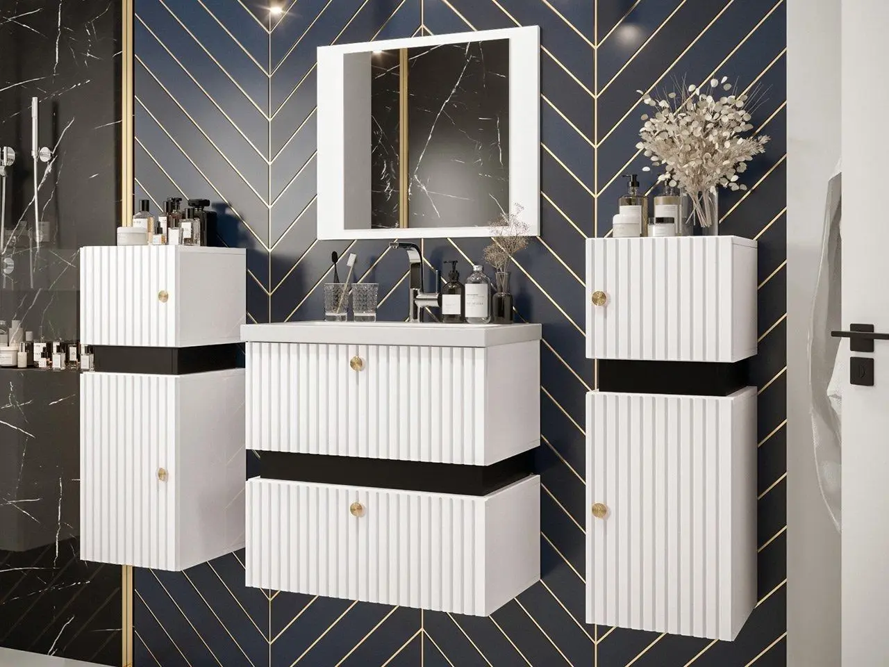 Комплект мебели Mirjan24 Syliko/Tiko III (White/Black)