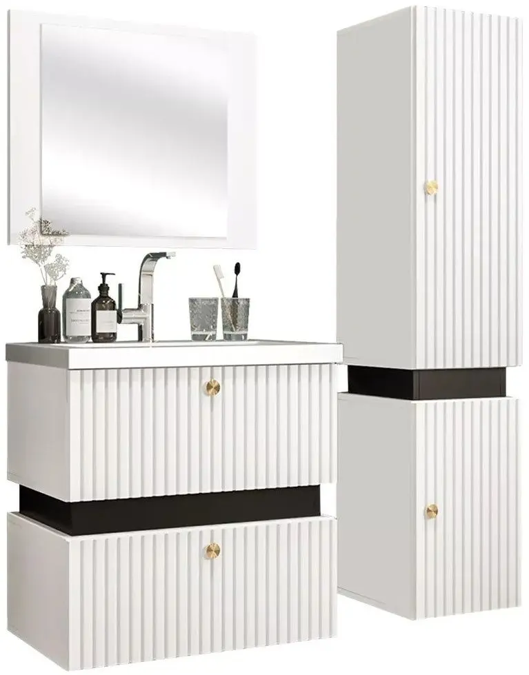 Set de mobila Mirjan24 Syliko/Tiko IV (White/Black)