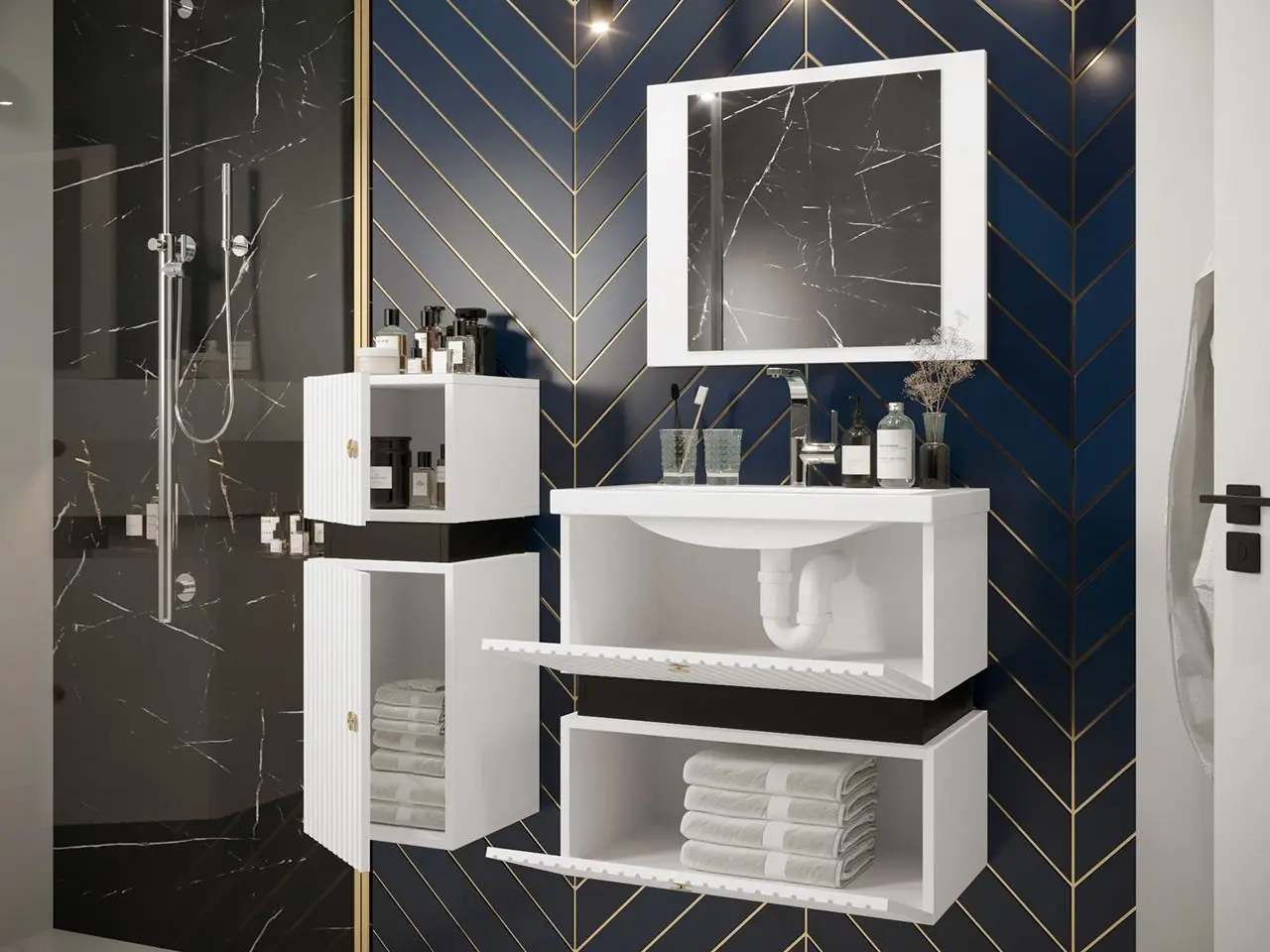 Set de mobila Mirjan24 Syliko/Tiko V (Black)