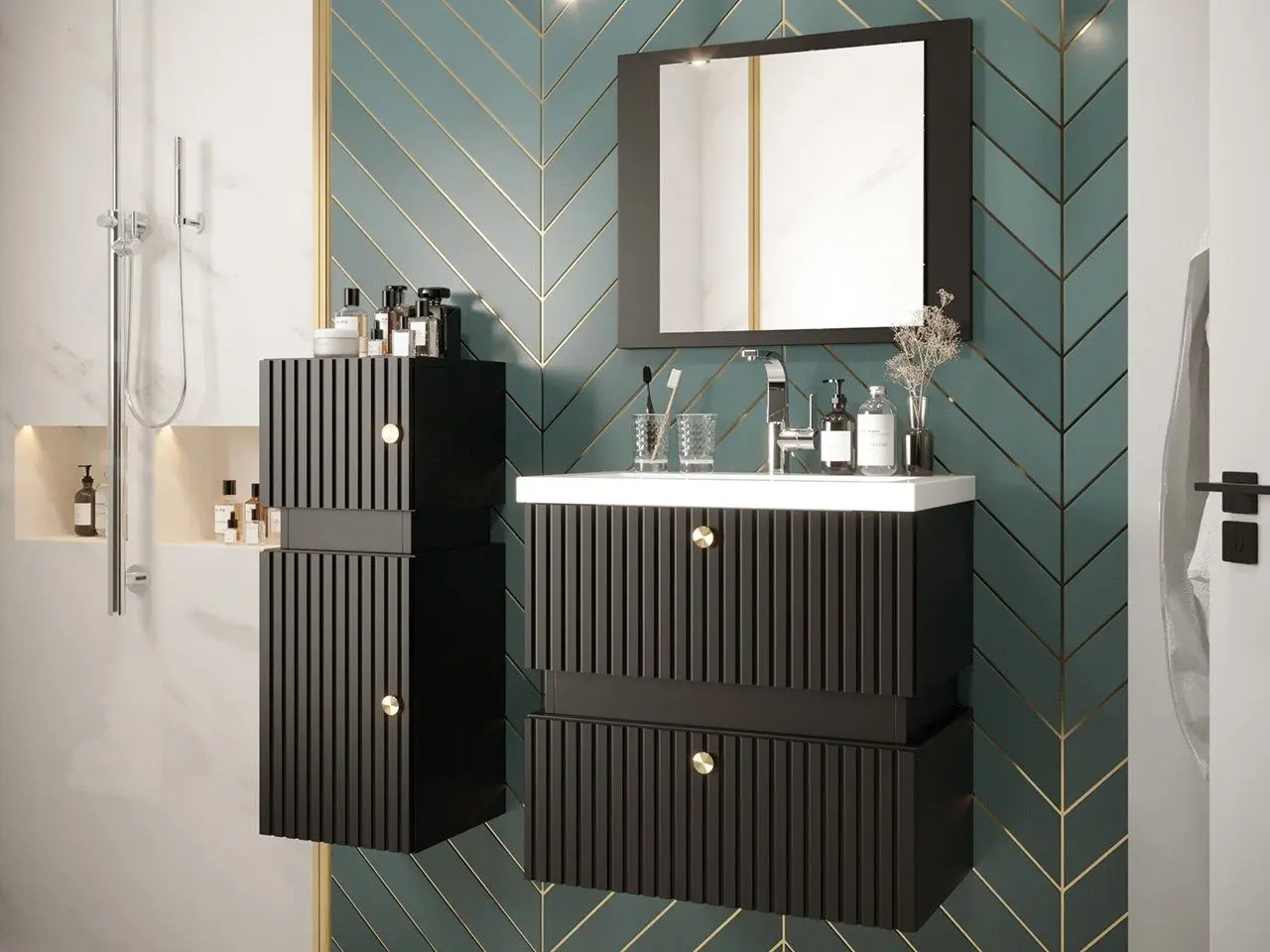 Set de mobila Mirjan24 Syliko/Tiko V (Black)