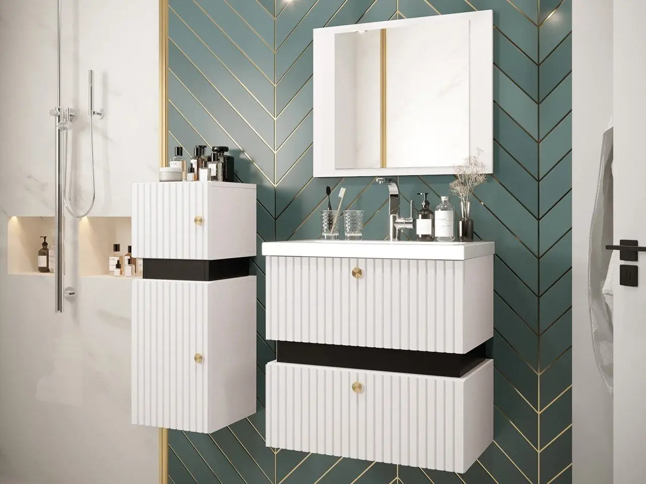 Комплект мебели Mirjan24 Syliko/Tiko V (White/Black) - 9