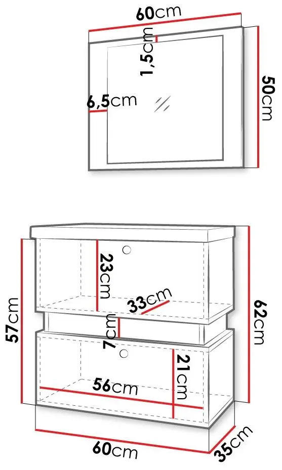 Комплект мебели Mirjan24 Syliko/Tiko VI (White/Black) - 2